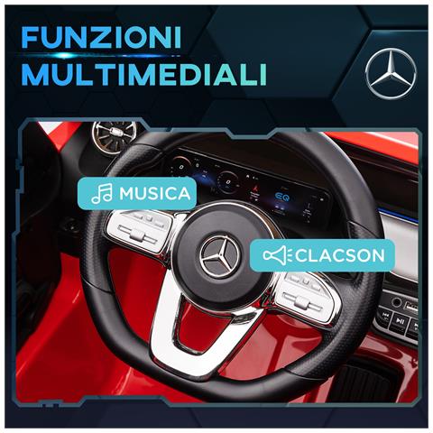 Macchina Elettrica Per Bambini 3-8 Anni Con Telecomando, Fari E Clacson, Rossa E Nera - Foto 6