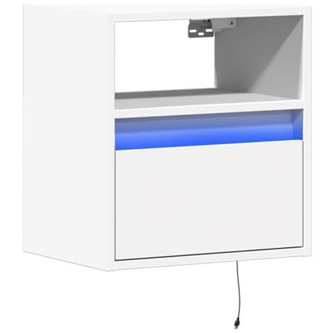 Comodino A Parete Con Luci Led Bianco - Foto 3