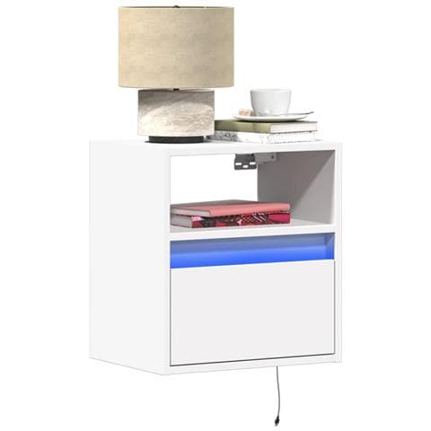 Comodino A Parete Con Luci Led Bianco - Foto 1