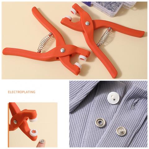 50 Confezioni Di Bottoni Automatici In Metallo Con Pinze Di Fissaggio Kit Di Attrezzi Per Cucire Tessuti - Foto 2