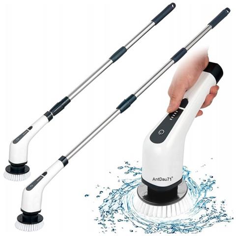 Spazzola Elettrica Rotante Senza Fili Per Pulizia Con 4 Testine Di Ricambio - Foto 1