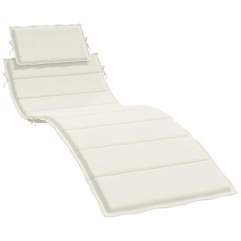 Cuscino Per Lettino Prendisole Crema Mélange 186x58x3cm Tessuto - Foto 2