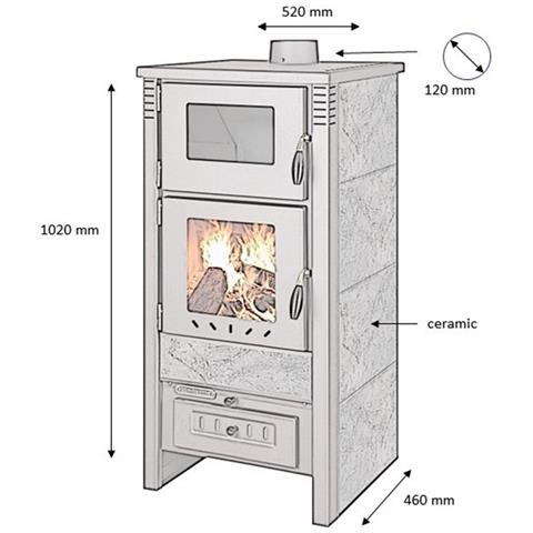Stufa A Legna Modello Biolegna Ares 12.0 Con Forno - Foto 2
