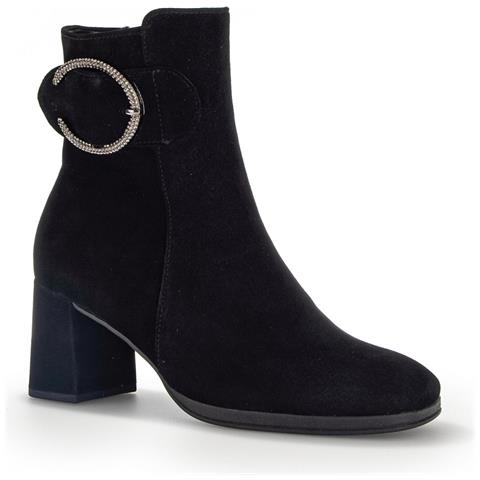 Black Casual Closed Booties Stivaletti Pelle Scamosciata /nabuk Scarpe Donna Nero Eu 36, 35692-17 - Foto 1