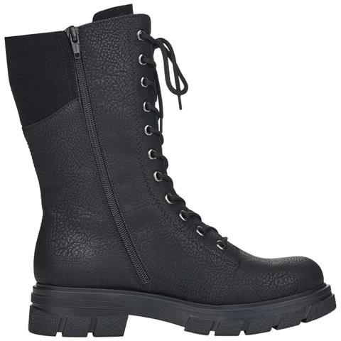 Black Casual Closed Ladies Mid Height Boots Stivaletti Pelle Sintetica Scarpe Donna Nero Eu 37, Z9131-00 - Foto 3