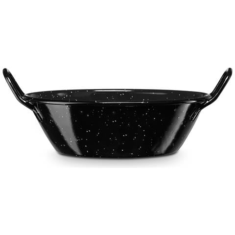 Levante Padella Per Paella Induzione 32 Cm Acciaio Smaltato, Casseruola Profonda 5 L Nero - Foto 1