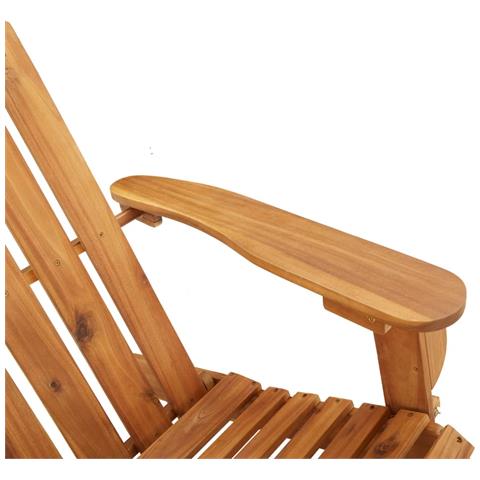 Set Salotto da Giardino Adirondack 2pz Legno Massello di Acacia - Foto 2