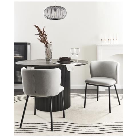 Set Di 2 Sedie Da Pranzo Mina Grigio Chiaro - Foto 1