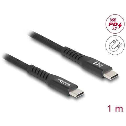 Usb 2.0 Kabel Usb Type-c™ Stecker Zu Stecker Mit Magnetischer Textilummantelung Pd 3.0 60 W 1 M (81119) - Foto 1