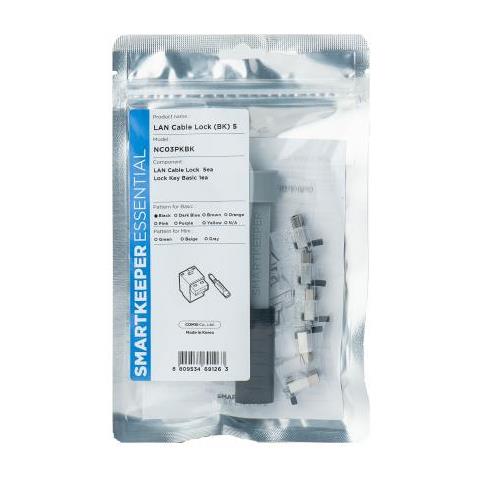 Smartkeeper Nc03pkbk Clip Sicura Bloccaporte + Chiave Rj-45 Nero 1 Pz - Foto 1