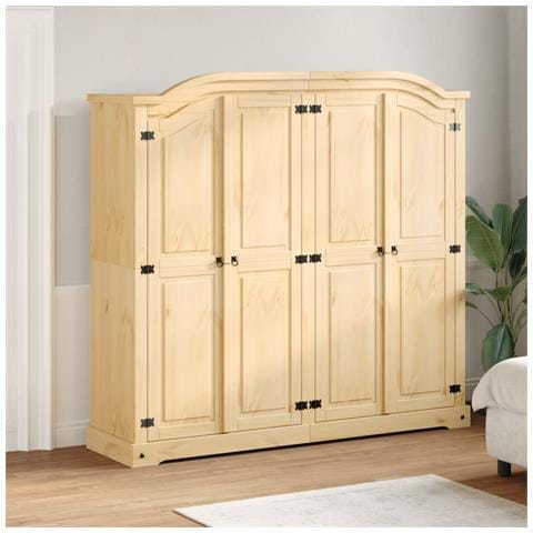 Armadio Corona 194x52x186 Cm In Legno Massello Di Pino - Foto 1