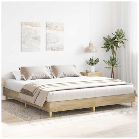 Giroletto Senza Materasso Rovere Sonoma 180x200cm In Truciolato - Foto 3