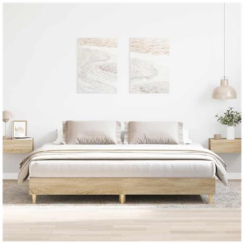 Giroletto Senza Materasso Rovere Sonoma 180x200cm In Truciolato - Foto 1