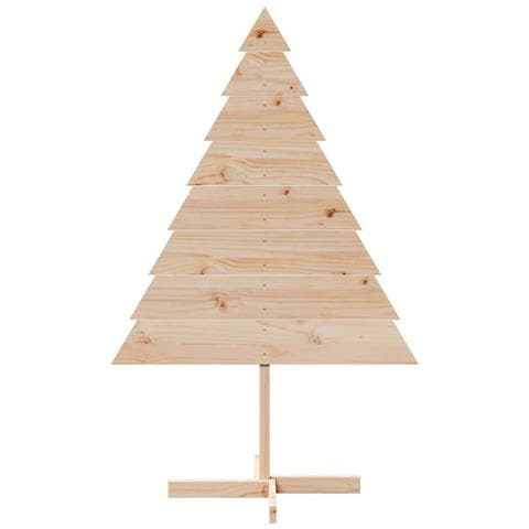 Albero Di Natale Decorativo In Legno 150 Cm In Legno Massello - Foto 3