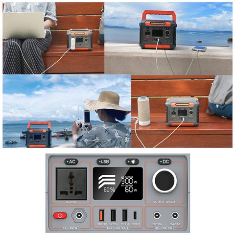 Stazione Di Alimentazione Portatile A3b, 300w, 15v / 3a. Dimensioni: 21x15.5x16.5cm; 3,1kg. - Foto 2