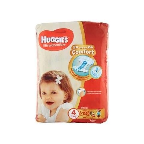 Huggies Ultra Comfort 4 Tg. 7-18Kg Pz. 18 Unisex - Foto 1