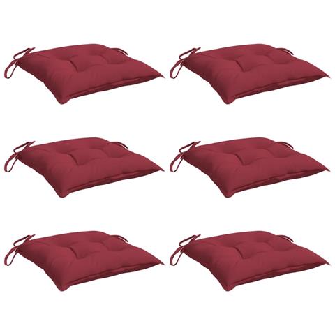 Cuscini Per Pallet 6 Pz Rosso Vino 50x50x7 Cm Tessuto Oxford - Foto 2