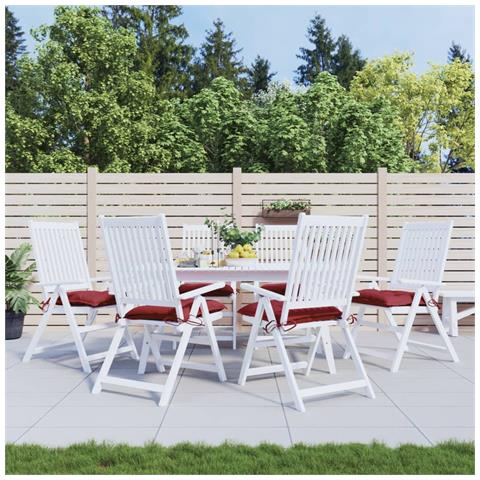 Cuscini Per Pallet 6 Pz Rosso Vino 50x50x7 Cm Tessuto Oxford - Foto 8