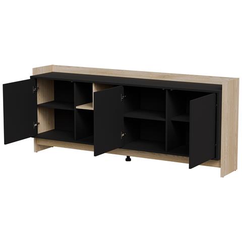 Cassettiera PORTO 3D 190x38x77 rovere /nero - Foto 2