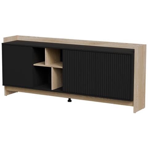 Cassettiera PORTO 3D 190x38x77 rovere /nero - Foto 1