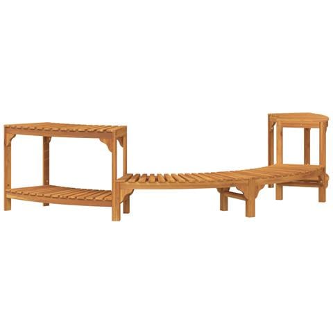 Surround per Vasca Idromassaggio Semicircolare 252x111.5x55.5 cm in Legno Massello di Acacia - Foto 1