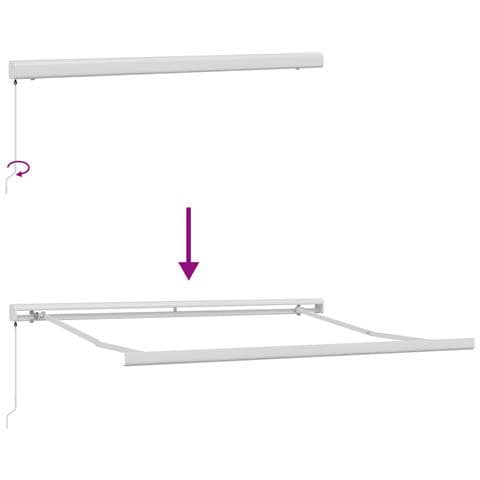 Ombrello retrattile manuale a righe multicolore 350x250 cm - Foto 9