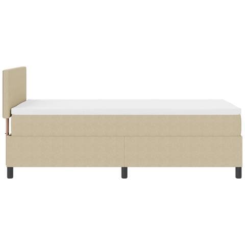Letto con Rete a Molle e Materasso Verde Chiaro Grigio 80x200 cm Tessuto Corduroy - Foto 9