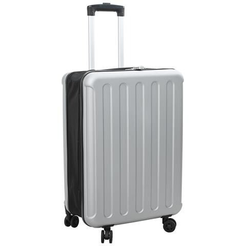 Valigia Pieghevole Scocca Rigida 24'' Argento 43x27x66 cm ABS - Foto 1