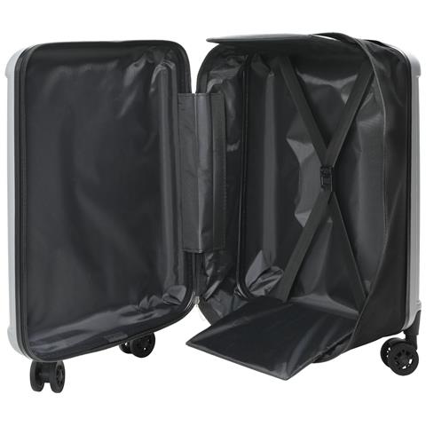 Valigia Pieghevole Scocca Rigida 24'' Argento 43x27x66 cm ABS - Foto 2