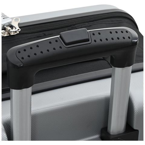 Valigia Pieghevole Scocca Rigida 24'' Argento 43x27x66 cm ABS - Foto 9