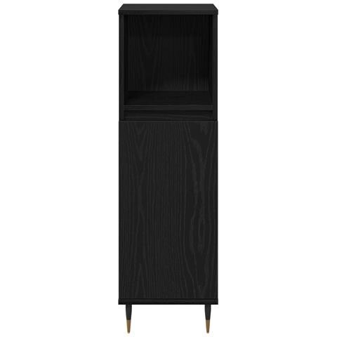 Set di mobili da bagno 3 pezzi in legno ingegnerizzato quercia nera - Foto 9