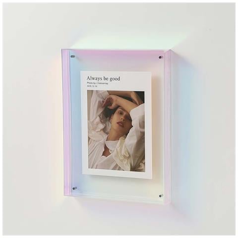 Cornice Per Foto In Acrilico: Design Creativo, Da Tavolo O Da Parete, Alta Trasparenza Multicolor S - Foto 1