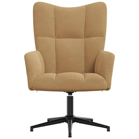 Lusso Casadino -  Sedia Relax Marrone In Velluto - Foto 2