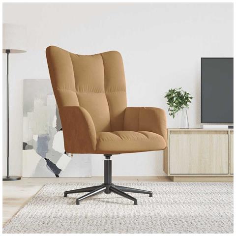 Lusso Casadino -  Sedia Relax Marrone In Velluto - Foto 8