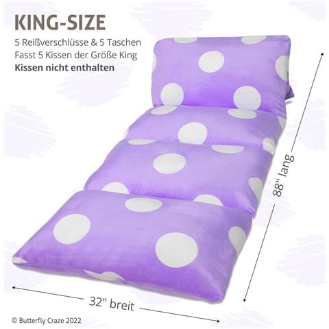 Copertura Per Cuscino Da Pavimento Viola 85 X 220 Cm - Foto 4