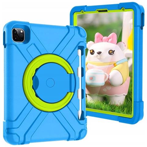 Custodia Per Ipad Air 5/air 4/ Pro 11 Con Supporto Girevole E Alloggiamento Per Stilo Blu - Foto 1