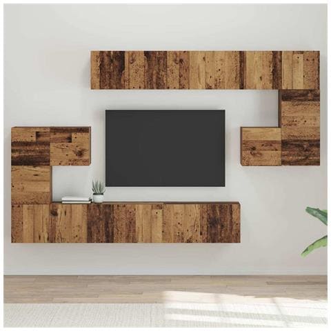Set mobile TV 10 pcs Legno vecchio 60 x 30 x 30 cm - Foto 2