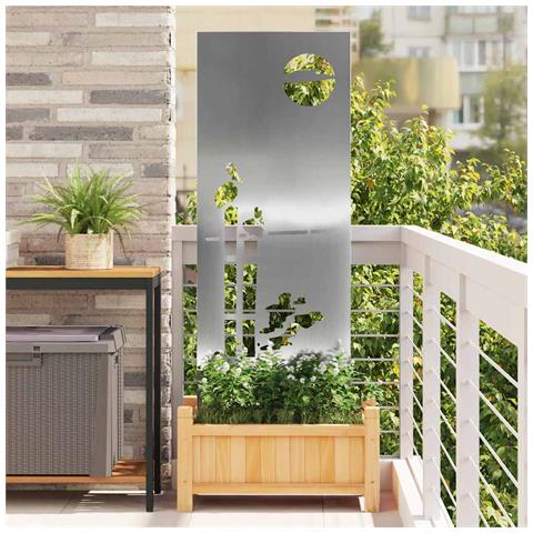 Schermo per privacy in giardino Traforo Argento 50 x 140 cm - Foto 2