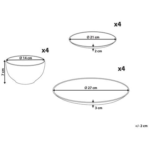 Set Di 12 Stoviglie Chili Porcellana Bianco - Foto 8