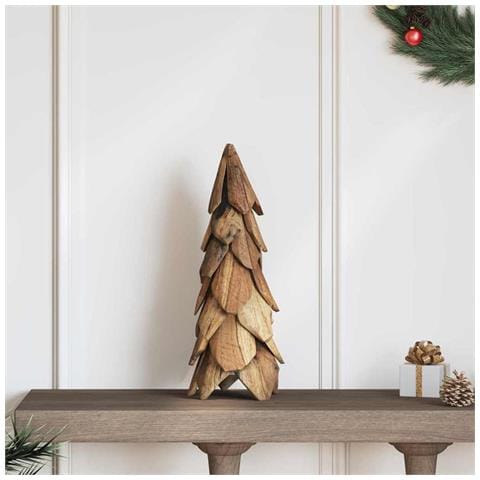 Albero di Natale Marrone 50 cm Legno massello di teak - Foto 2