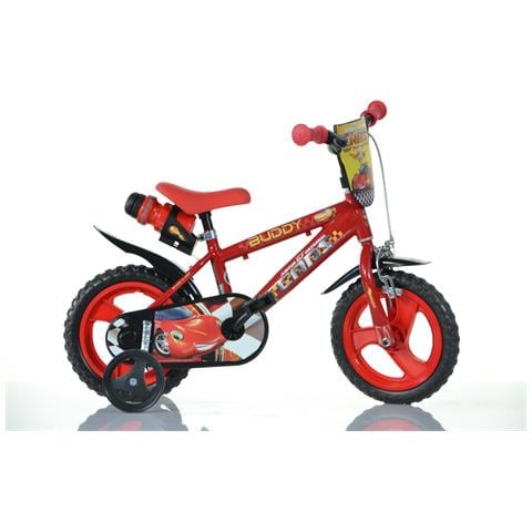 Sch Cars 12'' - Bicicletta Per Bambini (3-5 Anni), Ruote 12'', Telaio Acciao, Con Accessori - Colore Rosso - Foto 1