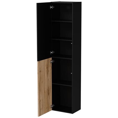 Mobile Espositore Longano - Vetrina 4 Ripiani, 39.9x29.8x180h Cm Nero Antracite - Foto 4