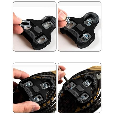 Tacchette Per Pedali Bici Galleggianti A 4.5 Gradi In Tpu Antiscivolo - Nylon E Tpu, Grigio - Foto 6