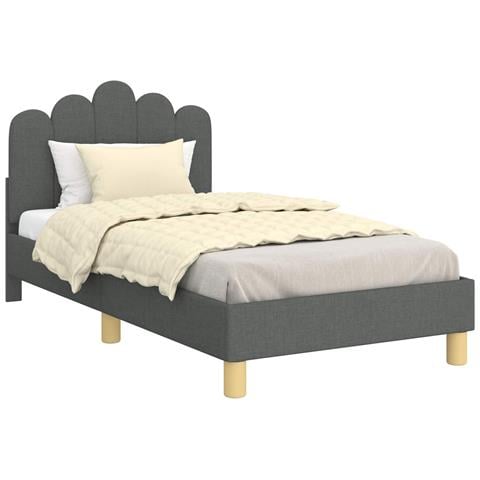 Struttura letto bambini con testata Grigio scuro 80 x 160 cm - Foto 1
