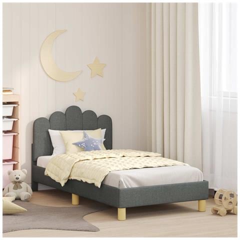 Struttura letto bambini con testata Grigio scuro 80 x 160 cm - Foto 2