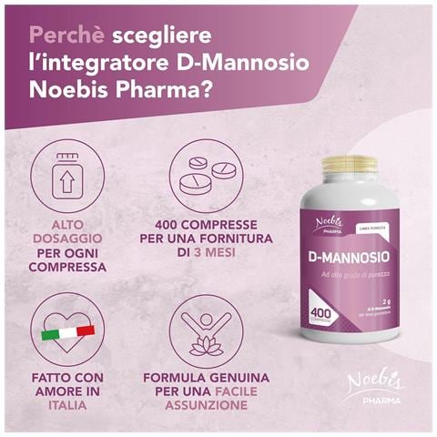 D-Mannosio 400 Compresse - Formula Pura in Compresse - Benessere Vie Urinarie e Uso Quotidiano (Confezione tripla) - Foto 2