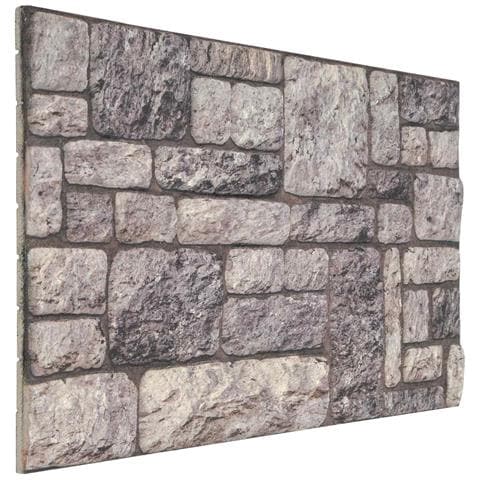 Pannelli da parete 10 pcs Grigio e Bianco 100 x 50 cm - Foto 1