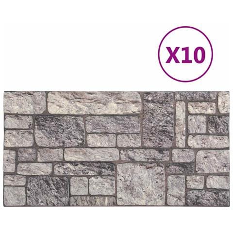 Pannelli da parete 10 pcs Grigio e Bianco 100 x 50 cm - Foto 2