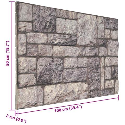 Pannelli da parete 10 pcs Grigio e Bianco 100 x 50 cm - Foto 4