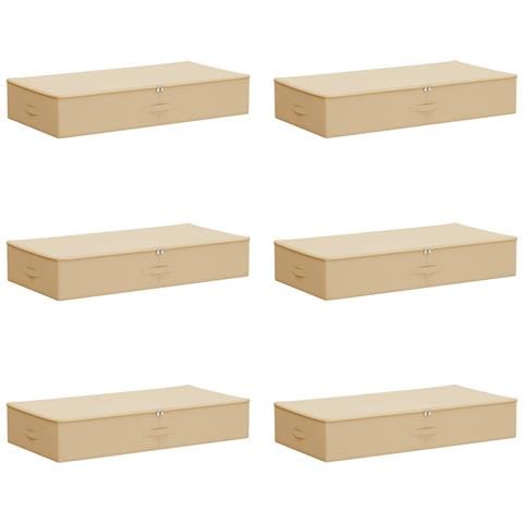 Scatola di Stoccaggio 6 pcs Crema 100 x 50 x 18 cm - Foto 1